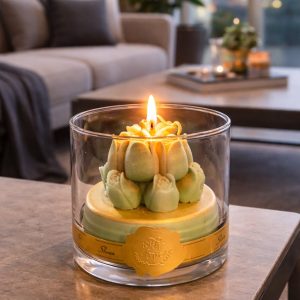 Sculpted Botanical Candle