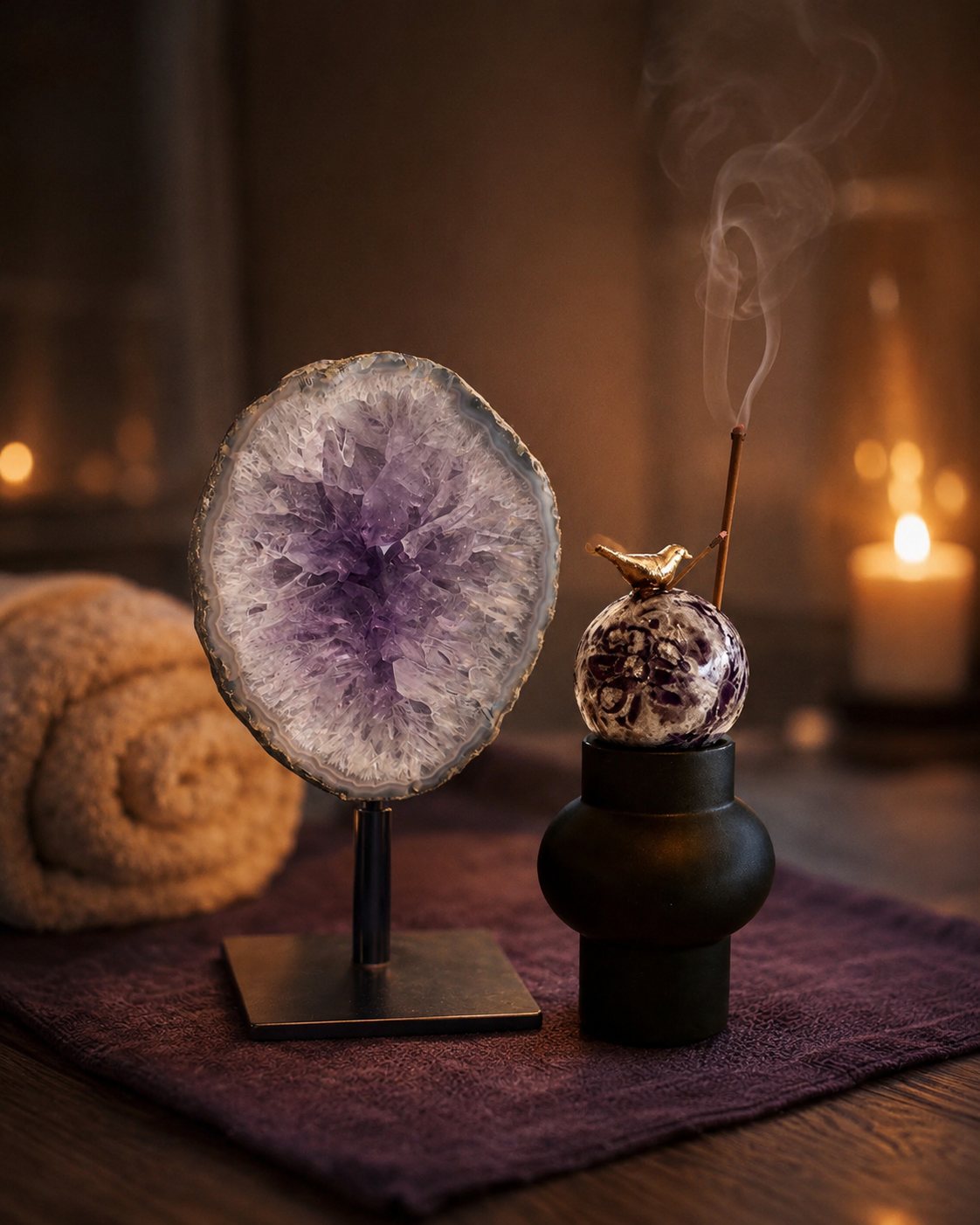 Amethyst Crystal Sphere